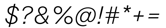 Messina Sans Light Italic Font OTHER CHARS