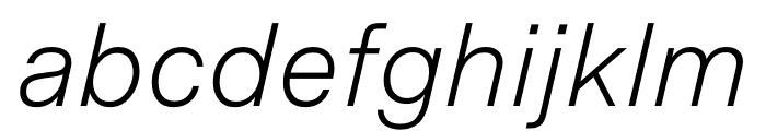 Messina Sans Light Italic Font LOWERCASE