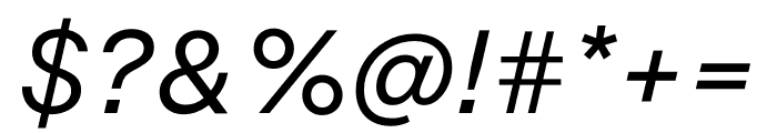 Messina Sans Regular Italic Font OTHER CHARS