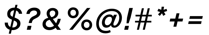 Messina Sans SemiBold Italic Font OTHER CHARS