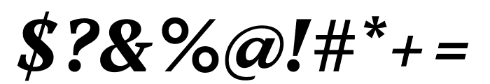 Messina Serif Bold Italic Font OTHER CHARS