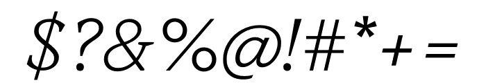 Messina Serif Light Italic Font OTHER CHARS