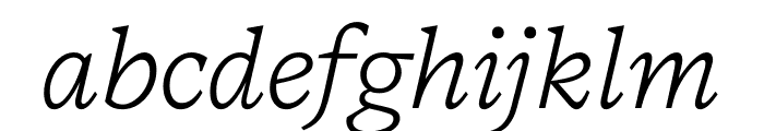 Messina Serif Light Italic Font LOWERCASE