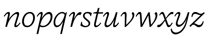 Messina Serif Light Italic Font LOWERCASE