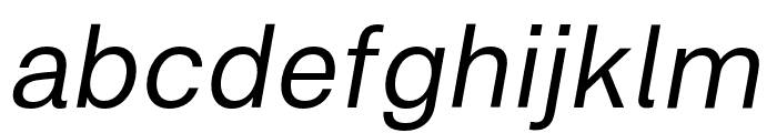 Metrik Italic Font LOWERCASE