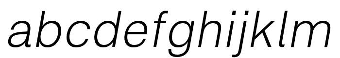 Metrik LightItalic Font LOWERCASE