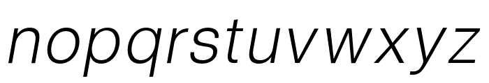 Metrik LightItalic Font LOWERCASE