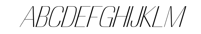 Minimum   Light Italic Font UPPERCASE