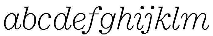 Minotaur Light Italic Font LOWERCASE