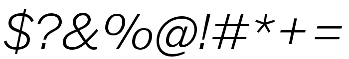 MintGrotesk LightItalic Font OTHER CHARS