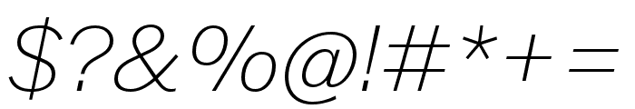 MintGrotesk ThinItalic Font OTHER CHARS