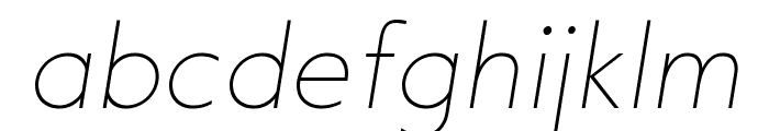 Modeco ThinOblique Font LOWERCASE