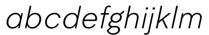 Moderat Extralight Italic Font LOWERCASE