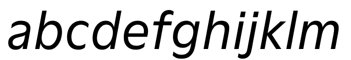 Moderne Italic Font LOWERCASE