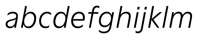 Moderne Light Italic Font LOWERCASE