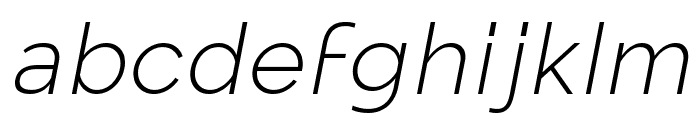 Mollen LightItalic Font LOWERCASE