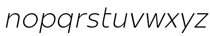 Mollen LightItalic Font LOWERCASE