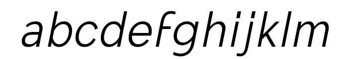 Mollen SemiLightNarrowItalic Font LOWERCASE