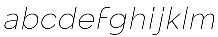 Mollen ThinItalic Font LOWERCASE