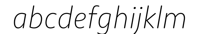 Moniker Extra Light Italic Font LOWERCASE