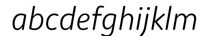 Moniker Light Italic Font LOWERCASE