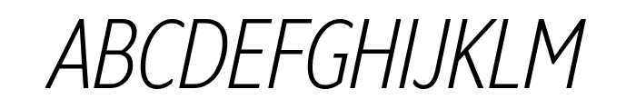 Monitor Condensed Light Italic Font UPPERCASE