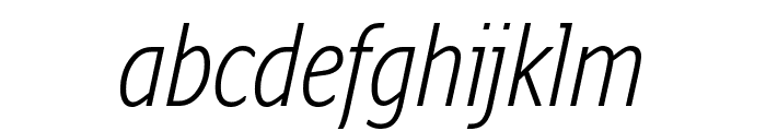 Monitor Condensed Light Italic Font LOWERCASE