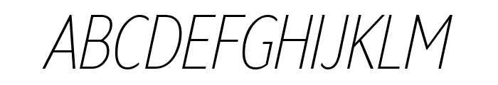 Monitor Condensed Thin Italic Font UPPERCASE