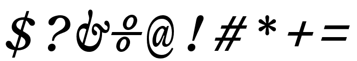 Mono Italic Font OTHER CHARS