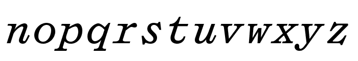 Mono Italic Font LOWERCASE