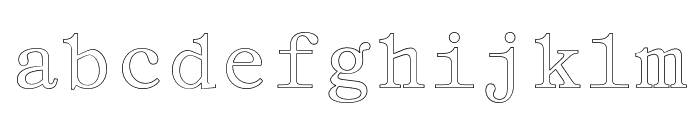 Mono Outline Font LOWERCASE