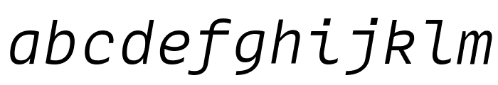 MonoLisa LightItalic Font LOWERCASE