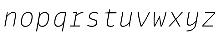 MonoLisa ThinItalic Font LOWERCASE