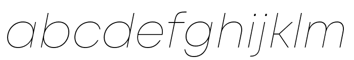 Mont Thin Italic Font LOWERCASE