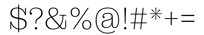 MontaguSlab144pt ExtraLight Font OTHER CHARS