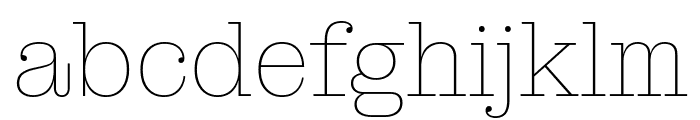 MontaguSlab144pt Thin Font LOWERCASE