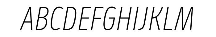 Mozer Light Italic Font UPPERCASE