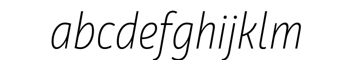 Mozer Light Italic Font LOWERCASE