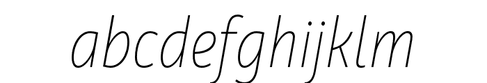 Mozer Thin Italic Font LOWERCASE