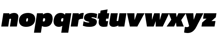 MullerNextTrial HeavyItalic Font LOWERCASE