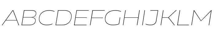 MullerNextWideTrial ThinItalic Font UPPERCASE