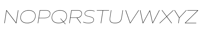 MullerNextWideTrial ThinItalic Font UPPERCASE