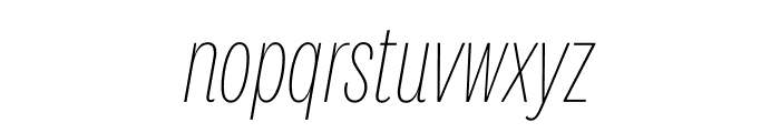 National 2 Compressed Thin Italic Font LOWERCASE
