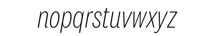 National 2 Condensed Extralight Italic Font LOWERCASE