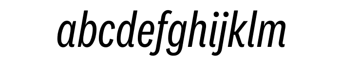 National 2 Condensed Regular Italic Font LOWERCASE