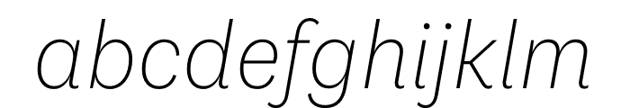 National 2 Extralight Italic Font LOWERCASE