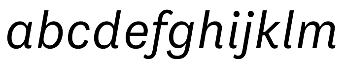 National 2 Regular Italic Font LOWERCASE