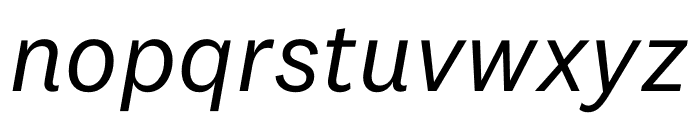 National 2 Regular Italic Font LOWERCASE