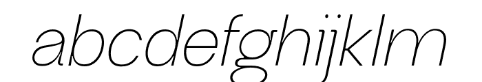 Neue Regrade Light Italic Font LOWERCASE