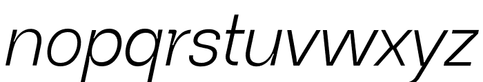 Neue Regrade Regular Italic Font LOWERCASE